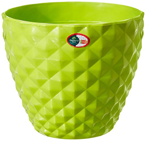 Gardens Need 100% Virgin Plastic Kohinoor -6" Pot | Set of 4 Planter, (15cm x 15cm x 15cm, Lemon Green)