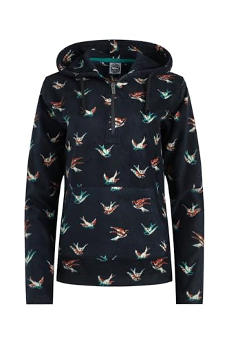 Weird Fish Lana 1/4 Zip Microfleece Hoodie Nightshade Size 14. (Jumper/Sweater/Fleece)