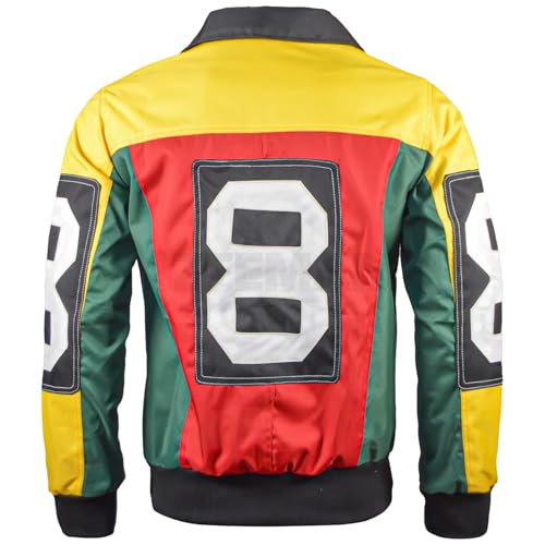 Men's 8 Ball Bomber Jacket, Premium Cordura Fabric, Color Block Design, Zipper Closure, Casual Fashion Outerwear4