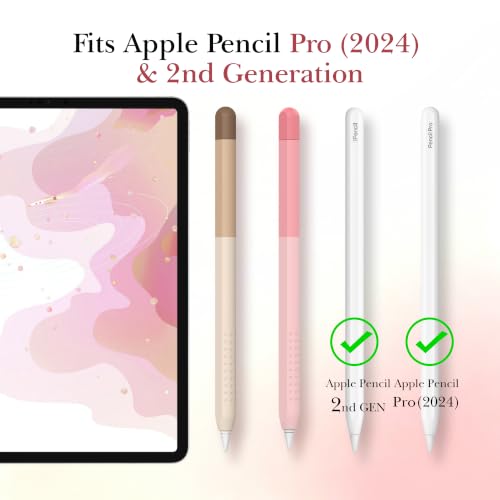 Image of Delidigi for Apple Pencil Pro (2024) & Apple Pencil 2nd Generation Case | 2 Pack Gradient Color Design Silicone Sleeve Cover, Comfortable Grip, Magnetic Charging Compatible, Double Tap Support
