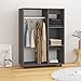 Tidyard Armadio Guardaroba Moderno con Ruote e Appendiabiti Truciolato 80x40x110 cm,Armadio Vestiti,Armadio Camera da Letto Moderno,Armadio con Ripiani,Armadio con Ruote,Armadio con Appendiabiti