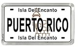 Puerto Rico License Plate Small Fridge Collector's Acrylic Souvenir Magnet 2' X 1.25'