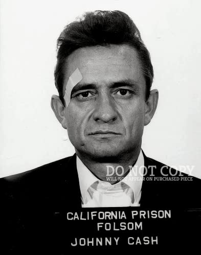 Johnny Cash Mugshot Photographie 1966 | Poster Vintage American Outlaw Country