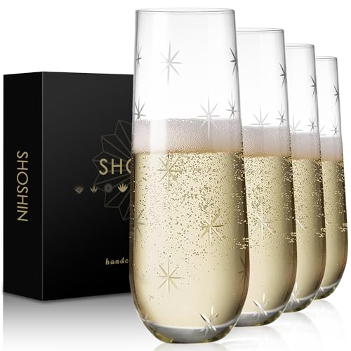 Copas de champán sin tallo elegantes copas de cristal estables para cava 2