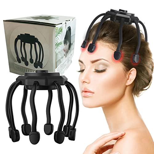 Image of Ultra Scalp Massager - Electric Scalp Head Massager with 3 Modes, 360 Degree High-Frequency Contact, Octopus Claw Scalp Massager for Deep Relaxation, Hair Stimulation,(Black)