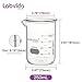 Labvida Heavy Duty Glass Beakers Set 12 pcs of Vol.150ml Thick-Walled, 3.3 Boro Griffin Low Form with Double Scale Printed Graduation for Laboratories, Industries, Schools and Home use, LVAC003