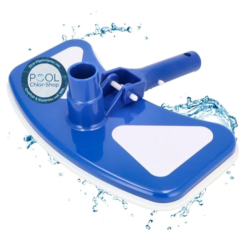 Duraol Deluxe Bodensauger Pool I Hochwertige Pool Reinigungsbürste für alle Teleskopstangen I Poolreiniger mit 7 Bürsten I Handlicher Bodensauger zur optimalen Pool Reinigung