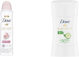 Dove Advanced Care Dry Spray Antiperspirant, 107 g & Advanced Care Antiperspirant Stick for Women, Cool Essentials, for 48 Hour Protection And Soft And Comfortable Underarms, 45 GR