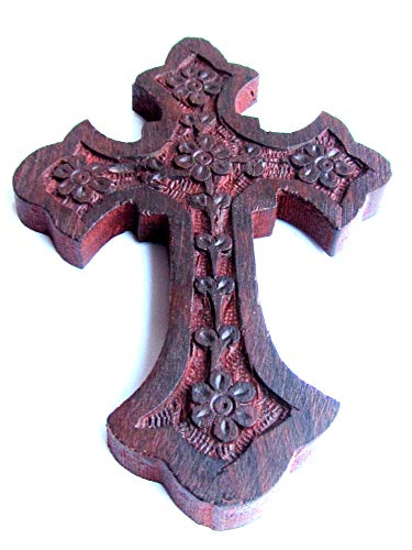 Iconsgr Handmade Wooden Holy Orthodox Religious Wood Carved Wall Cross Christ Crucifix Athos 64 #TOP1