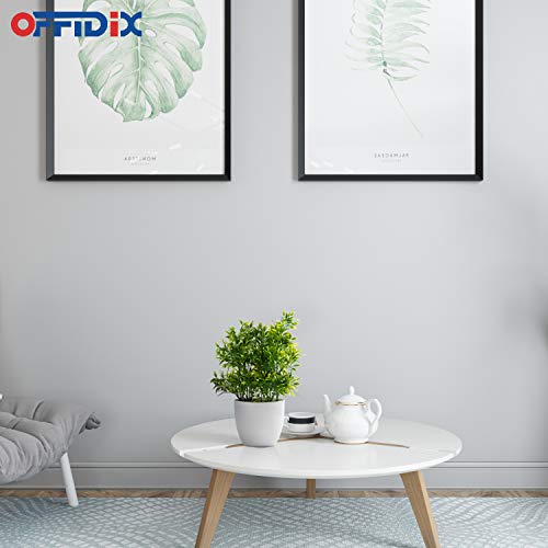 OFFIDIX Artificial Plants Mini Plastic Eucalyptus Plants for Office Home Decoration Fake Plant Faux Plastic Plants with White Vase