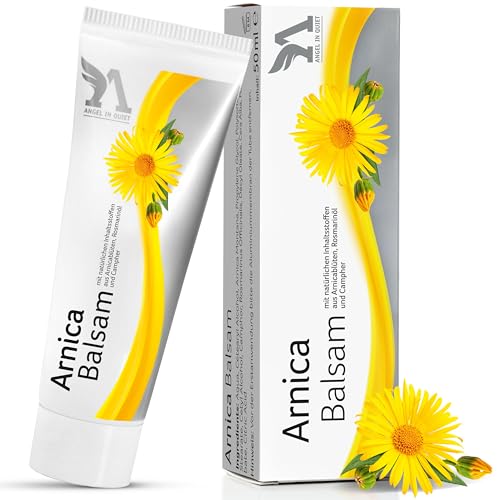 Arnica Balsam Arnika Salbe für Muskeln und Gelenke 3 Fach Formel mit Arnika Rosmarin und Kampfer schnelleinziehende Pflege für Rücken Nacken und Beine 50 ml