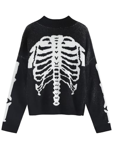 Image of ZAFUL Women's Cropped Turtleneck Sweater Lantern Sleeve Ribbed Knit Pullover Sweater Jumper