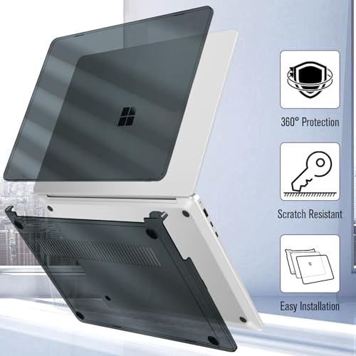 Fintie Case for 15 Inch Microsoft Surface Laptop 7 (2024 Release Model: 2037) / Surface Laptop 8th 15-inch (2026) - Protective Slim Snap On Hard Shell Cover (Crystal Black) by FINTIE - Used condition - Image 3