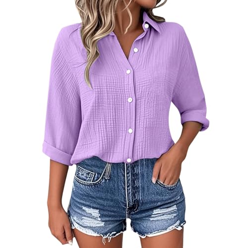 Blouse fluide col en V contre la chaleur estivale