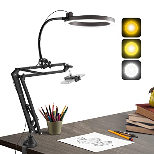 Neewer Desk Ring Light Overhead Camera Mount Kit With Flexible Tube, 10W 10" Ringlight With Table Boom Arm Overhead Phone Holder For Video Recording Live Streaming Cooking Drawing Makeup Nail, Rp-10H #TOP23