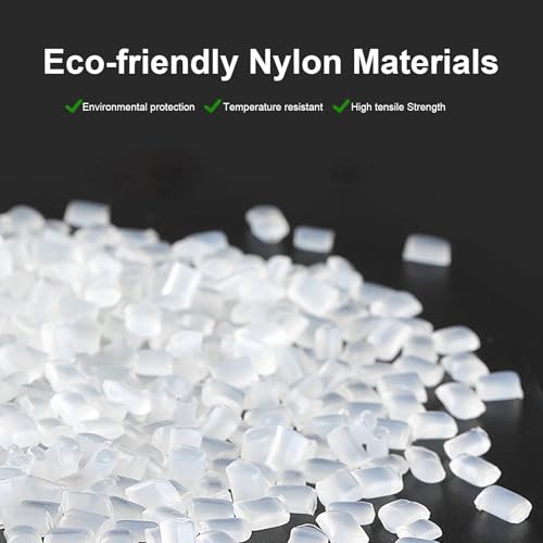 Baomain 100-Pack 8 Inch Self-Locking Nylon Cable Zip Ties, Heavy-Duty and Multi-Purpose (0.18" Width, 50LBS Tensile Strength), Indoor and Outdoor Use for Home, Office, Garden, Workshop,Gray