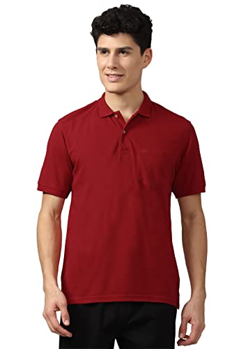 Image of Peter England Men's Solid Regular Fit Polo Shirt