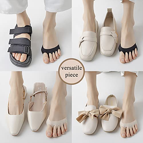 Image of 4 Pairs Ball of Foot Cushions for Women High Heels - Reusable Metatarsal Pads for Pain Relief - Invisible Honeycomb Fabric Forefoot Cushions - Soft Toe Pads for Heels