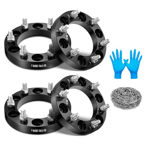 Image of BDFHYK 6x139.7mm Wheel Spacers 1 inch (25mm) Compatible with Toyota 4Runner Tacoma Tundra FJ Cruiser Land Cruiser, Forged 6 Lug Wheel Adapters M12x1.5 & 108 mm Hub Bore, Set of 4, Not Hubcentric