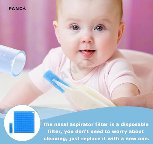 Image of PANCA Baby Nasal Aspirator Mucus Sucker Nose Cleaner with 20 Hygienic Filters | Gentle Suction Pump for Infants & Kids | Safe Nose Cleaner for Newborn Congestion Relief, Easy to Clean & Travel-Friendly