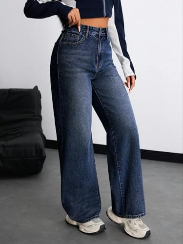 Image of Nifty Women's Denim Stretchable High Waist Baggy Jeans for Women