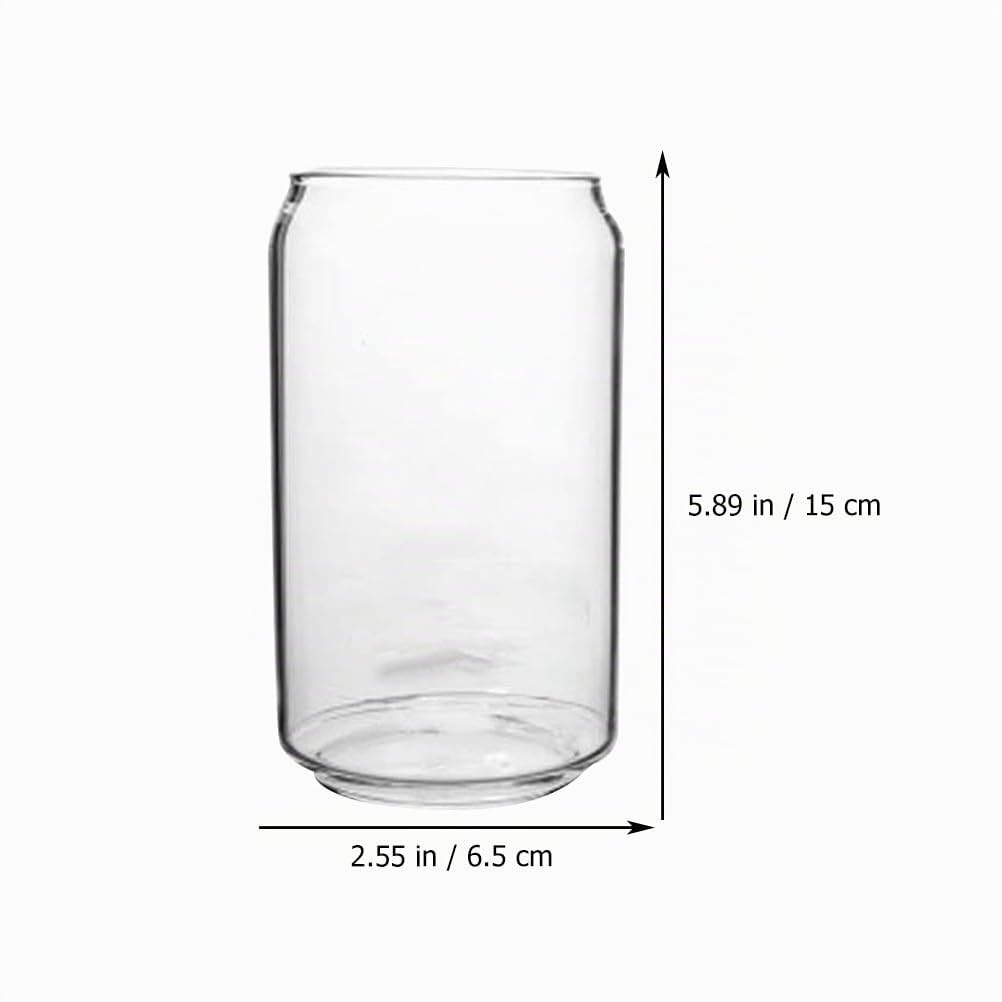 Angoily Juego De 2 Vasos De Vidrio Transparente En Forma De Lata 18 Oz Para Cerveza Cócteles Jugos Y Reuniones Familiares En Hogar