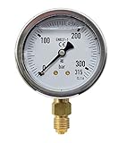  METALSUB MANOMETRO 0-315 Bar de Glicerina para compresor de Buceo