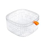 Mamfous 3-layer Tray White Clear Acrylic Jewelry Organizer Box,Earring Necklace Display Storage Jewe