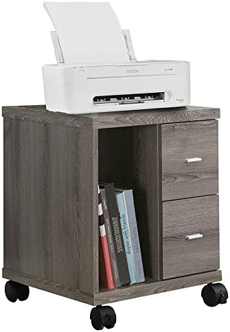 Eurway Harley Modern Mobile Storage Cabinet | 17.75" Wide 17.75" Deep 23" High Gray Washed Laminate
