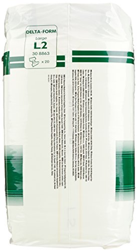 Abena Delta-Form Adult Incontinence Briefs, Level 2, (Medium To Extra Large Sizes) Large, 20 Count #TOP6
