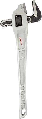 New 48-22-7185 for Milwaukee 18-inch Aluminum Offset Pipe Wrench Silver | Length 22 in Height 2 in Width 8 in Weight 3.8 lb