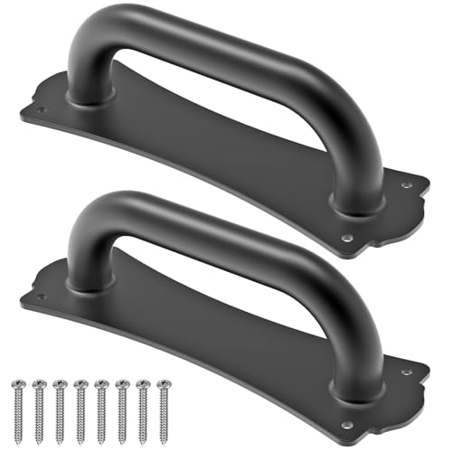 Dolibest Pull Door Handle, 20cm Barn Sliding Gate Handle 2pcs Heavy Duty Metal Internal Grab Handle Grip for Outdoor Wooden Gate/Garage/Front Door/Bathroom/Cabinet/Drawer/Closet with Hardware