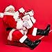 Christmas Santa Boot Covers PU Leather Santa Boot Tops Fancy Dress Footwear for Adults Simulation Party Cosplay, Black