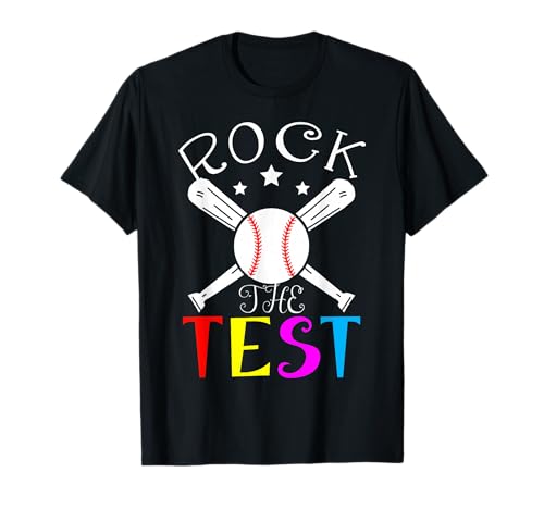 Rock The Test Teacher Test Day Testing Day Funny Teacher T-Shirt