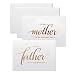 To my mother, to my father wedding day cards set, from daughter, son, gold foiled wedding cards to parents, mom, dad