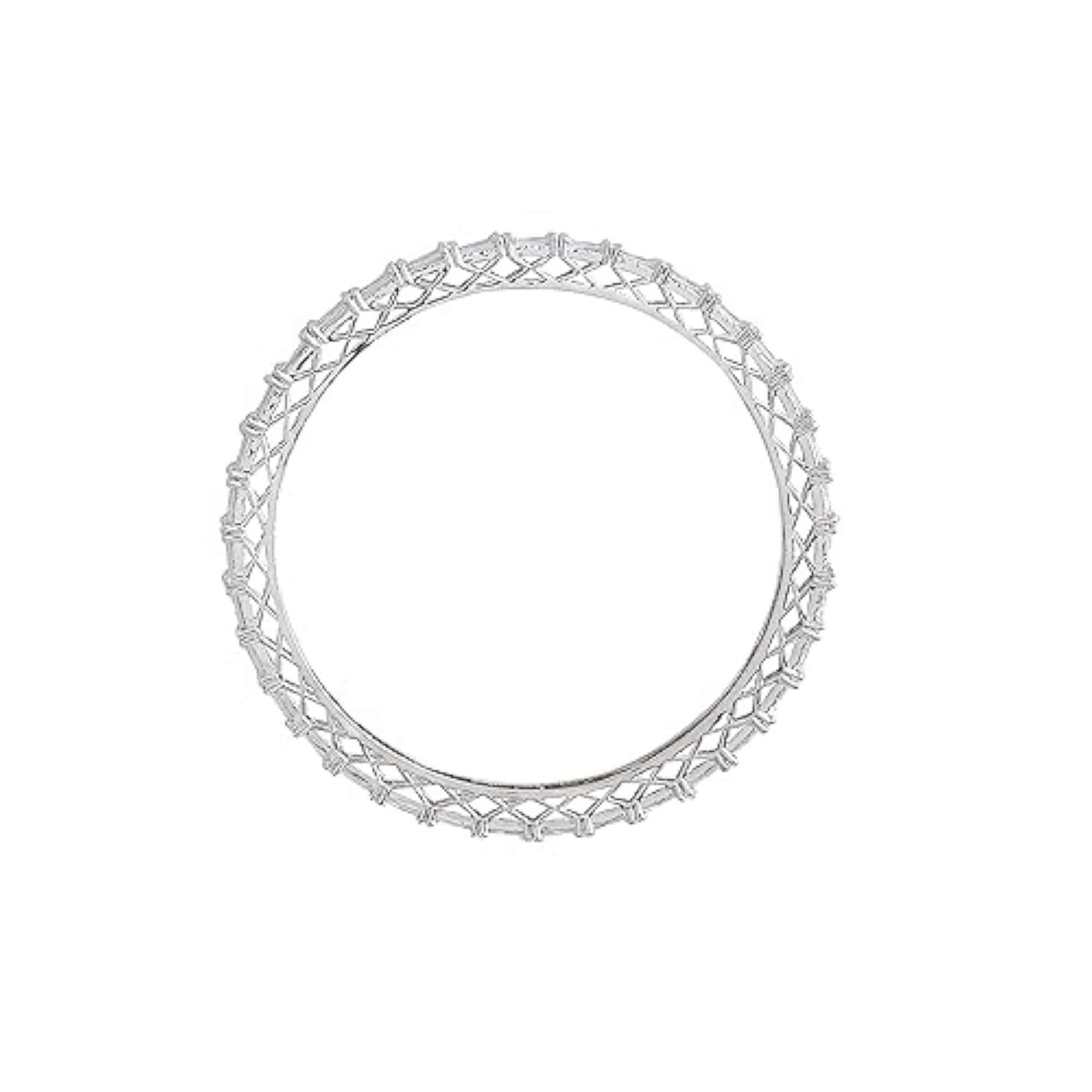 American Diamond Silver Tone Bangles for Women, Girls