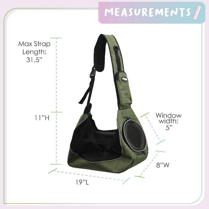 Petique Adjustable Pet Sling Carrier for Small to Medium Dogs & Cats - Image 3