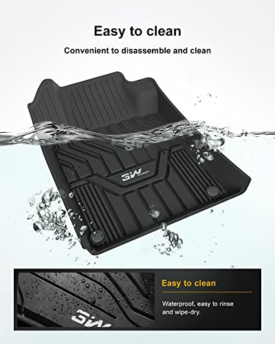 3W Floor Mats Compatible For Nissan Altima 2019-2023, Tpe All Weather Accessories Custom Fit Floor Liner For Nissan Altima 1St And 2Nd Row Full Set Car Mats, Black #TOP5