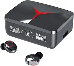 Fone De Ouvido Bluetooth Sem Fio M90 Pro Com Power Bank | Prova Dágua Gamer | Earbuds Para Smartphone | Treinar, Academia