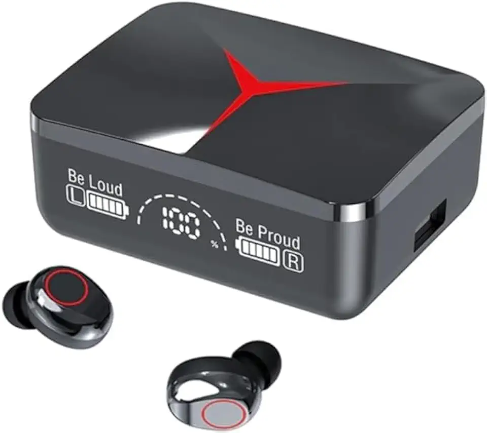 Fone De Ouvido Bluetooth Sem Fio M90 Pro Com Power Bank | Prova Dágua Gamer | Earbuds Para Smartphone | Treinar, Academia