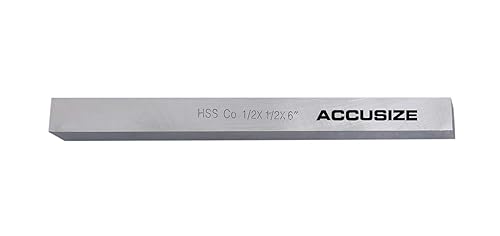 Accusize Industrial Tools 12'' x 12'' x 6'' (ancho x alto x oal) H.SS Plus 5% Broca de herramienta de torno de cobalto, 5095-0130