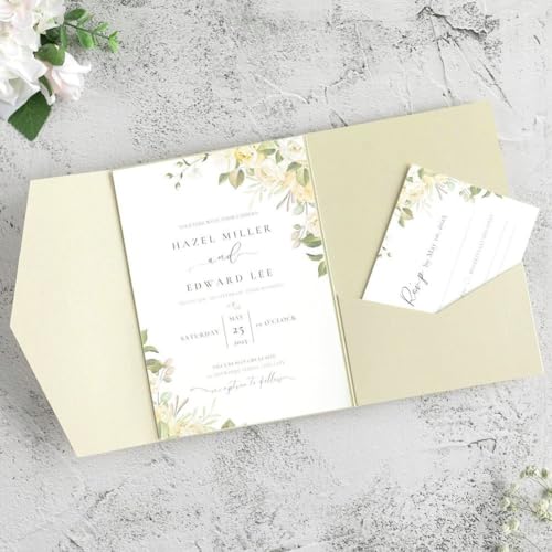 50 Sobres para Invitaciones de Boda Trípticos Elegantes 6