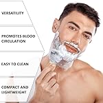 Bassion Shaving Brush for Men, Wet Shave Using Cream & Soap, Wood Handle Hair Salon Brush for Safety Shaving Razor, Straight Razor, Father's Day for Dad Boyfriend (Brown) - Image 5