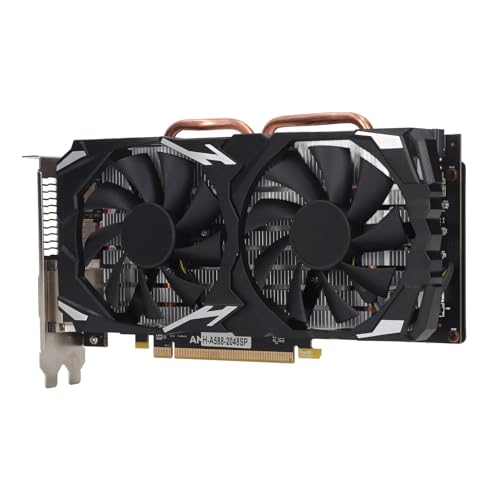 Image of RX580 Graphics Card - 8GB GDDR5 256BIT Interface Gaming Graphics Card, PC Gaming Graphics Card Low Noise Support DVI PC Gaming Video Card Computer Accessories for Win 10 11 (RX580