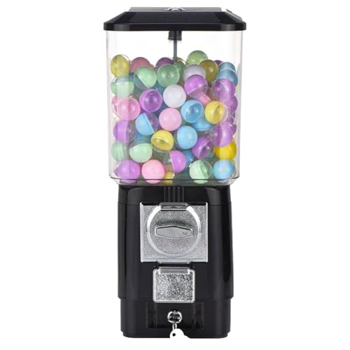 Distributeurs de Bonbons, Machine À Boules de Gomme avec 200 Boules Vides, 100 Jetons en Acier Inoxydable, Machine À Gashapon pour Bonbons en Capsules, pour Enfants, Magasins de Détail Black