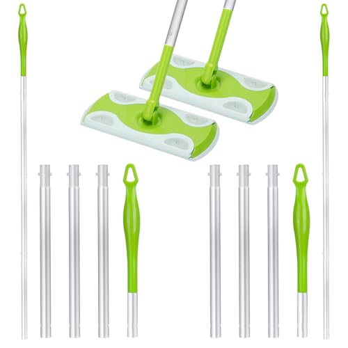 2-Pack Extra Long Detachable Mop Handles Green Compatible with Swiffer Dry & Wet Mops Easy to Install & Replace