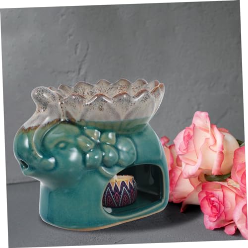 Brûleur d'encens en céramique au design éléphant, diffuseur raffiné pour intérieur - 3