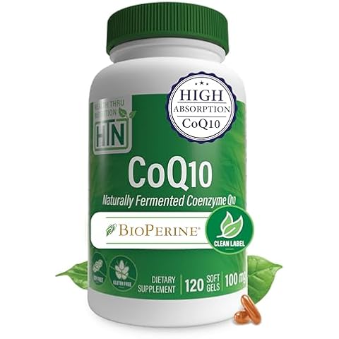 Health Thru Nutrition CoQ-10 100mg with BioPerine 120 Softgels | High Absorption Naturally Fermented USP Grade Coenzyme Q10 | 3rd Party Tested | Heart Health and Energy Support | Non-GMO Cover