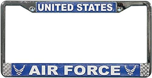 US Air Force License Plate Frame (Chrome Metal) by Mitchell Proffitt