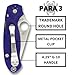 Spyderco Para 3 CPM S110V Signature Folding Utility Pocket Knife with 2.95